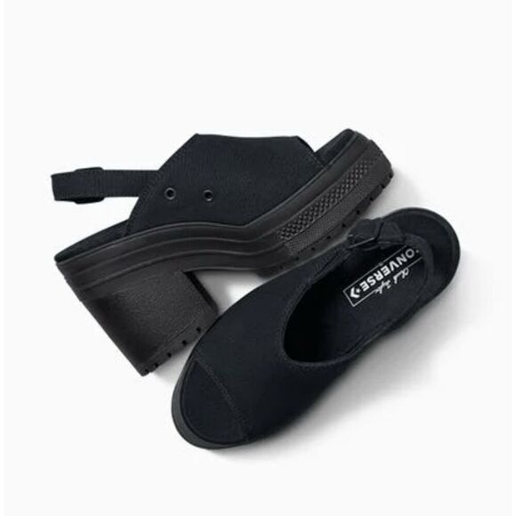 Converse Chuck 70 De Luxe Sandal Heel Black - A12567C Size 7.5 - Picture 1 of 8
